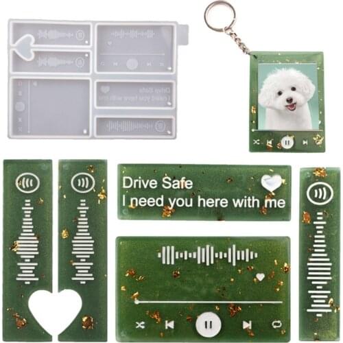 MP3 Music Player Epoxy Resin Mold Keychain Pendant Silicone Mould DIY Crafts Jewelry Casting Tools