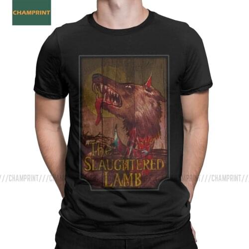 Men T-Shirt American Werewolf In London Slaughtered Lamb Cotton Tee Shirt Short Sleeve Horror Monster T Shirt Tops Plus Size
