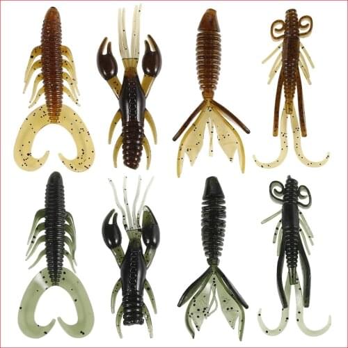 4pcs 6cm Shrimp Shaped Soft Fishing Lures 2020 Silicone Bait Artificial Softbait Lures Fish Wobbler Fishing Set Winter fishing