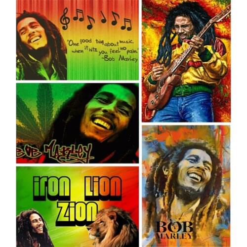 Famous Musician Bob Marley, DIY Needlework Diamond Painting Diamond Embroidery All Drill Rhinestone Mosaic Picture