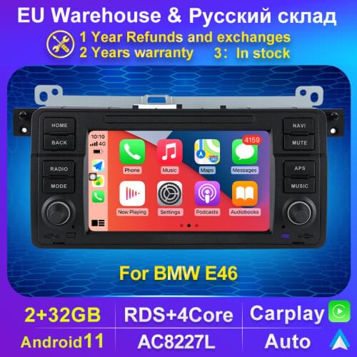 NaviFly Android 10 Multimedia GPS For BMW E46 M3 Rover 75 Coupe 318/320/325/330/335 Car USB SD Radio RDS Player