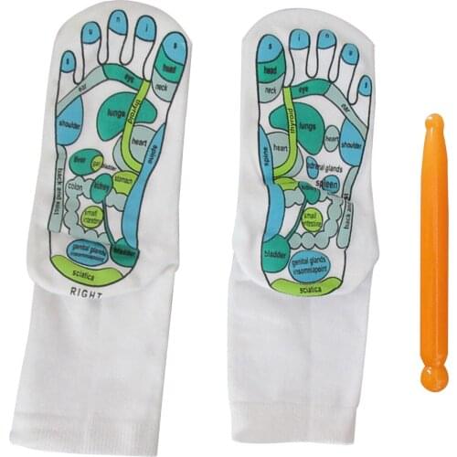 Acupressure Reflexology Socks Physiotherapy Massage Relieve Tired Feet Reflexology Socks 1 Pair Foot Point Socks