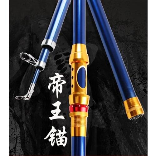 New telescopic carbon fishing rod 2.4/2.7/3.0/3.3/3.6/3.9/4.2/4.5 shrink sea fishing rod super hard Anchor fishing rod