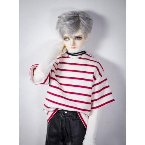 BJD Doll clothes apply to 1-31-4 uncle t-shirt horizontal strip jacket doll accessories