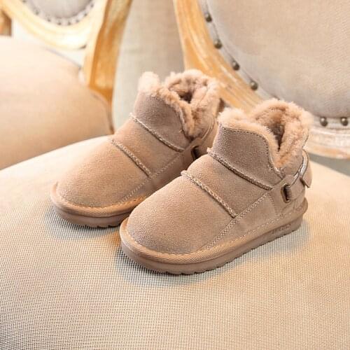 Girls Snow Boots Winter Warm Thicken Children Boys Ankle Boots Non-slip Teenger Kids Martin Boots Size 21-37 SX216
