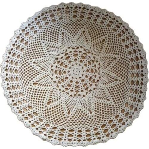 HOT Handmade cotton round placemat cup coaster mug coffee dining kitchen table place mat cloth lace Crochet drink doily tea pad