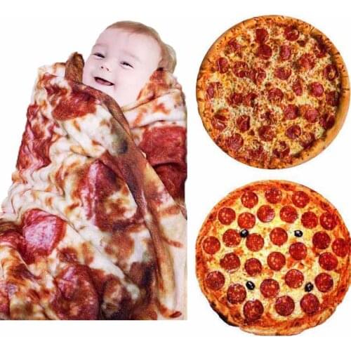 Pizza Portable Kids Blanket Tortilla Blanket Flannel Pancake Soft Blanket For Bed Wool Sofa Plush Bedspread Bedding