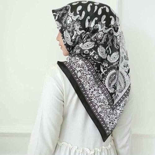 90*90cm Cashew print silk scarf ethnic style scarves women shawls scarfs fashion bag hair scarf foulard femme muslim hijab scarf
