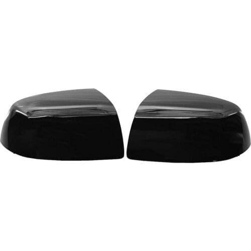 Replacement Gloss Black Car Rearview Door Mirror Caps Wing Cover Mirror Cover Side Wing Protect for Ford Focus 05-07