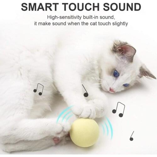Smart Cat Toys Interactive Ball Catnip Cat Training Toy Pet Playing Ball Pet Squeaky Supplies Products Toy for Cats Kitten Kitty