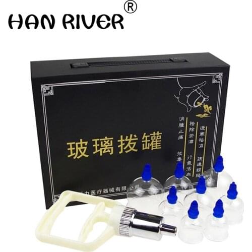Glass cups Vacuum cupping, Explosion-proof glass cupping 8 pieces of household gas massage