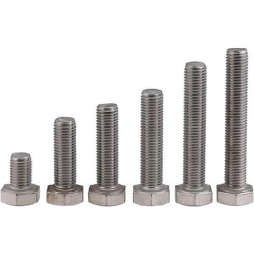 1pcs M8 304 Stainless steel fine tooth hex screw Young teeth bolt Teeth length 1.0mm 12mm-50mm Length