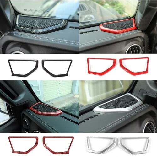 Interior Mouldings for Jeep Wrangler JL Gladiator JT 2018-2021 ABS A-pillar Stereo Speaker Cover Decor Trim Car Accessories