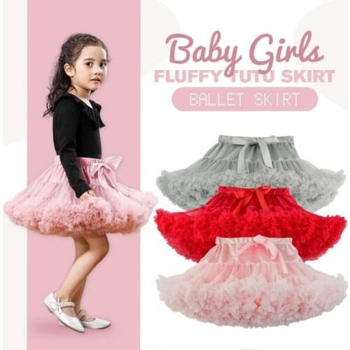 Baby Girls Tutu Skirt Ballerina Pettiskirt Fluffy Children Ballet Skirts For Party Dance Princess Tulle clothes Dropshipping