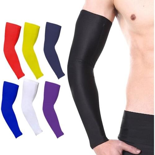 Unisex Sun Protection Arm Cover Running And Riding Arm Pressure Cover Elbow Pad Fitness Outdoor Sports Breathable Sleeve Cover