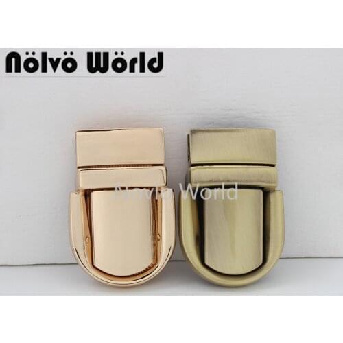 5-30sets 5 colors 31*44mm zinc alloy meterial tongue shape press lock for woman handbag metal clasp purse accessories