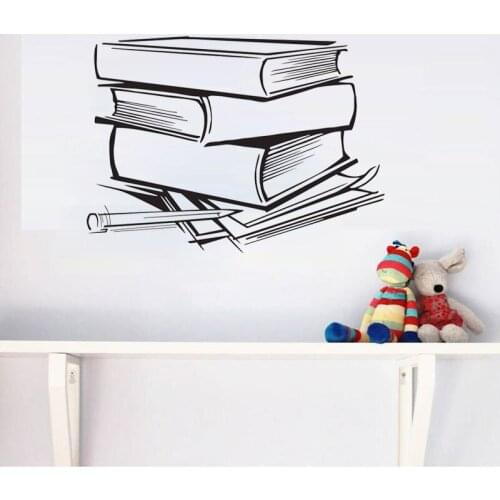 ZOOYOO Books Wall Sticker Home Decor Kids Children Room Decoration Reading Room Wall Decals Art Design Murals