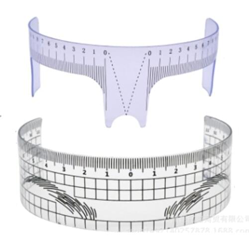 1PC Reusable Semi Permanent Eyebrow Ruler Eye Brow Measure Tool Eyebrow Guide Ruler Microblading Calliper Stencil Makeup