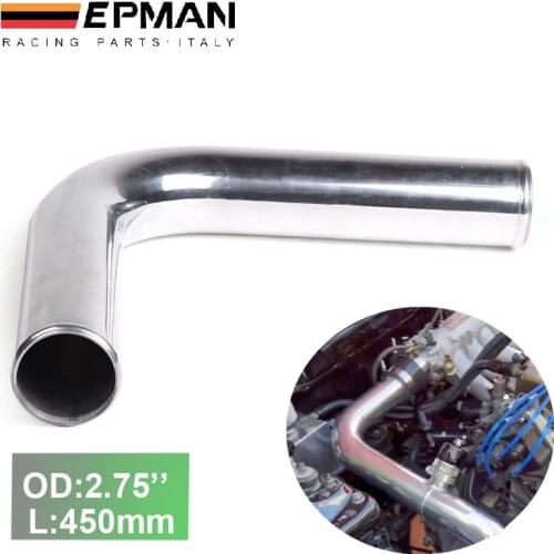 2pcs/unit 70mm 2.75" 90 Degree Aluminum Turbo Intercooler Tube piping L:450 mm For BMW E60 E61 5 SERIES EP-UP90-450-70