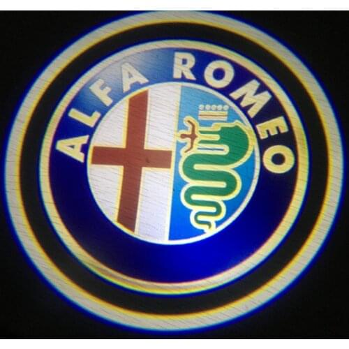 2pcs for Alfa Romeo 159 LED Car Door Welcome Light Logo Projector for ALFA ROMEO Mito 147 156 159 166 Giulietta Spider GT