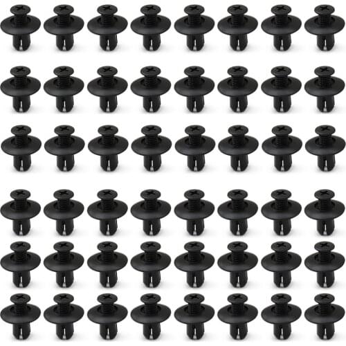 40pcs 8mm For Lexus Subaru Nissan Auto Fasteners Bumper Fender Mud Flap Mudguard Plastic Rivet Fixing Clip Cover Car Styling