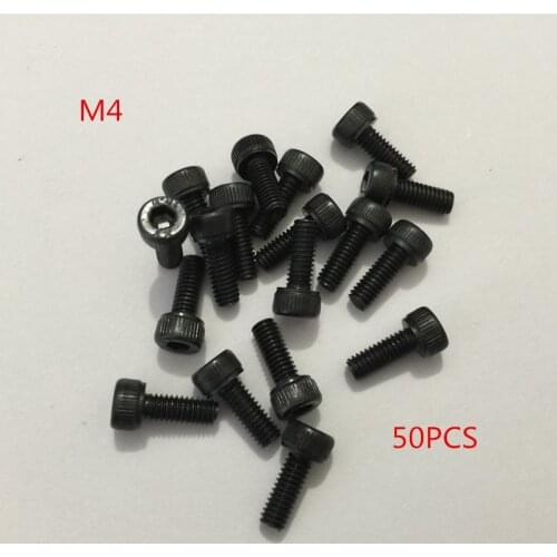 50pcs 12.9 high strength hex socket screws M4*5/6/8/10/12-50 mm Alloy steel cylindrical cup head hex bolt head screw