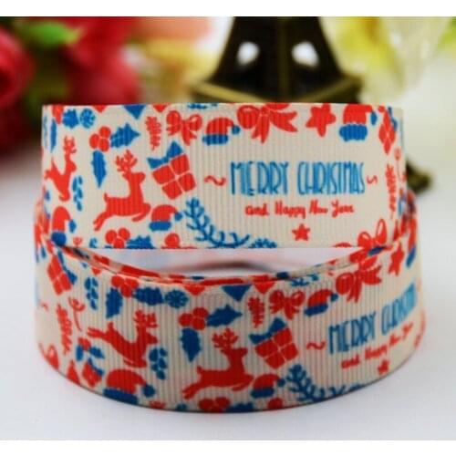 7/8'' 22mm,1" 25mm,1-1/2" 38mm,3" 75mm Christmas Cartoon Character printed Grosgrain Ribbon party decoration X-00508 10 Yards