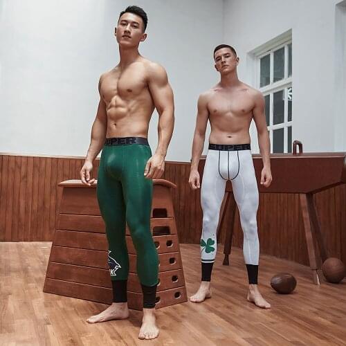 Brand Mens Winter Fashion Sports Tight Legging Pants Cotton Soft Printing Long Johns Thermal Ropa Invierno Homen Thermal Bottoms