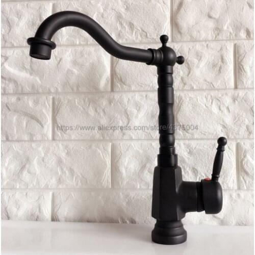 Single Handle Bathroom Hot/Cold Basin Faucet Bathroom Kitchen Deck Mounted Oil Rubbed Bronze Basin Faucet Nnf350