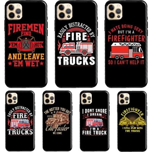 Fire Truck Firefighter Phone Case For iPhone 11 Pro Max XS XR X 12 Mini SE 2020 6S 7 8 Plus 12 Pro Max Cover