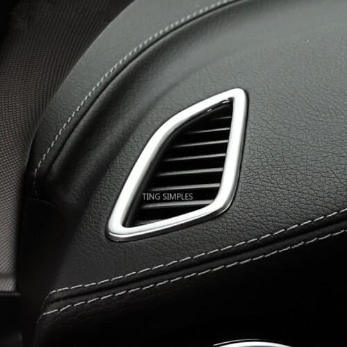 Stainless Steel Dashboard Air Conditioning Outlet Frame Decoration Cover Trim For Mercedes Benz C Class W205 GLC X253 2015-2018