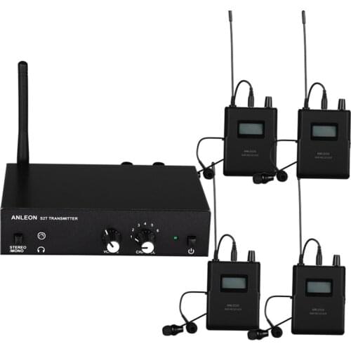 For ANLEON S2 UHF Stereo Wireless Monitor System 670-680MHZ 4Models Professional Digital Stage In-Ear Monitor System 4 Receivers