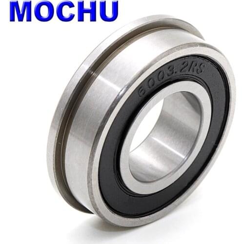 1PCS F6003-2RS 17X35X10 F6003 F6003RS ABEC-1 MOCHU Flange Bearing Deep Groove Ball Bearing Sealed Ball Bearings
