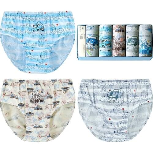 5pcs/box Cotton Boys Underwear Briefs Spandex Car Elastic Panties Kids Clothes 1 2 3 4 5 6 7 8 9 10 12 Year Old OBU203121