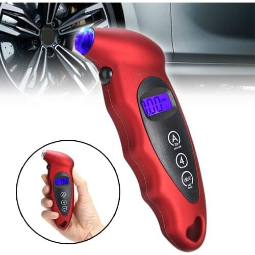 1pc Bicycle Bike Car Tire Diagnostic Tool Tire Pressure Tester 0-150 PSI Backlight LCD Digital Display Measurement Gauge