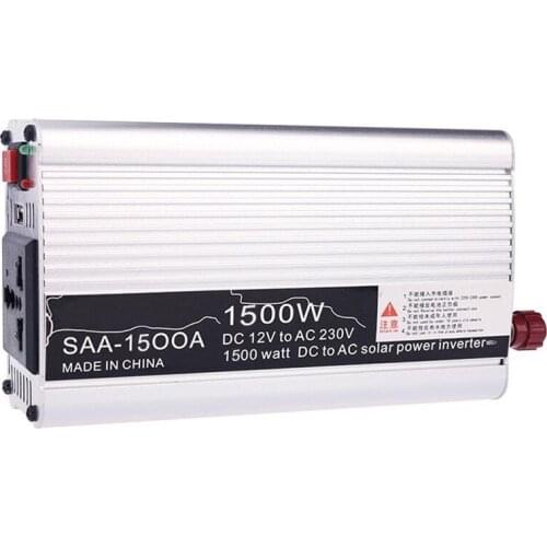 Inverter DC 12V To AC 220V 1500W Vehicle Inverter Power Supply With Intelligent Fan Improvement Sinusoidal Power Supply