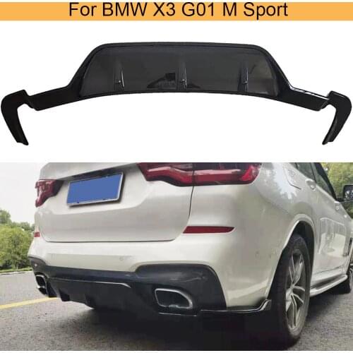 Carbon Look Rear Bumper Diffuser Lip Spoiler for BMW X3 G01 M Sport 2018 - 2020 Car Rear Bumper Diffuser Lip Spoiler Gloss Black