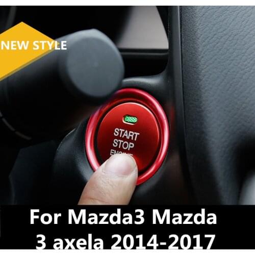 For Mazda3 Mazda 3 axela 2014-2017 START Engine Button Replace Cover STOP Key Switch Decoration Universal Decorative circle