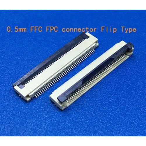 10pcs FFC / FPC connector 0.5 mm 4 Pin 5 6 7 8 10 12 14 16 18 20 22 24 26 18 30 P Bottom Contact Right angle SMD / SMT ZIF fpc