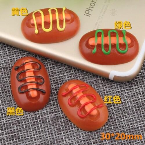 Cream bread resin accessories cake food play mobile phone shell material hair accessories DIY jewelry