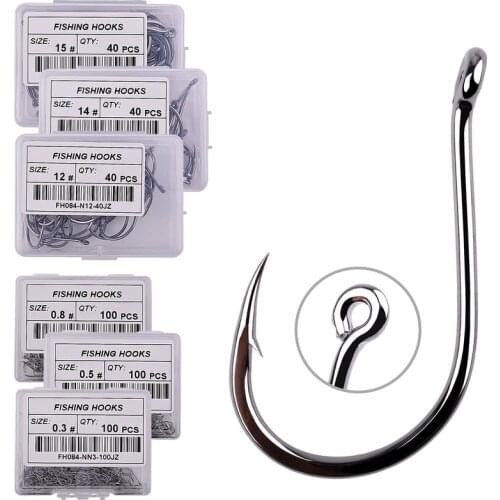 50/20pc Box High Carbon Chinu Fishing Hook Single Hook With Eye Carp Catfish Anzol Fish Hooks Japan Fishing Tackle Jig Fishhook