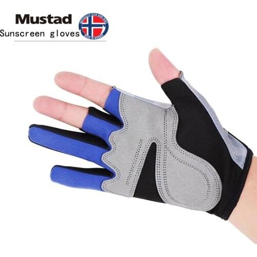 Fishing Dew Three Finger Summer Breathable Wear Resistant Scratch Resistant Antiskid Fishing Gloves sunshade Luya