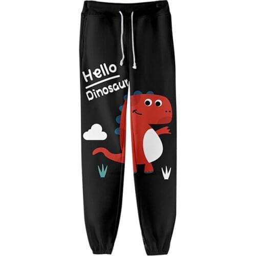 Hello Dinosaur Cartoon Cute 3d Print Jogger Harem Pant Casual Sport Hip Hop Men Women Long Loose Harajuku Trousers Fitness Pants