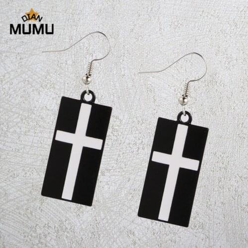 New Anime Tokyo Avengers Earrings Simple Cross Acrylic Cartoon Character Tokyo Revengers Accessories Jewelry Gift