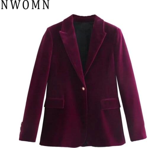 Женские бархатные пиджаки NWOMN China At AliExpress