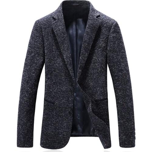2018 autumn and winter mens casual fashion Single button Blazers men high quality wool wedding jackets coat Free shipping