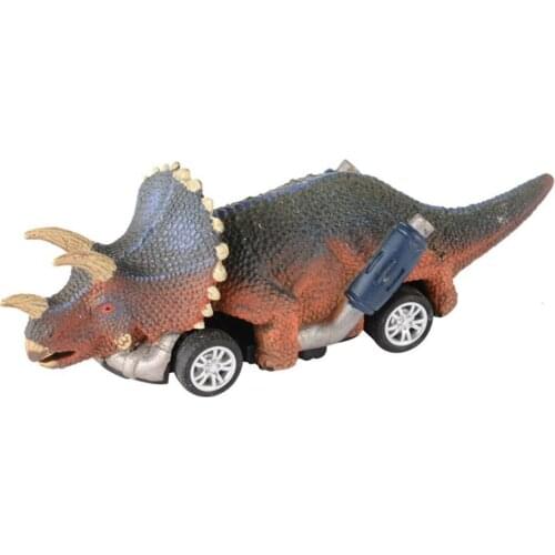 Realistic Dinosaur Pull Back Car Model Preschool Learning Kids Toy Xmas Gift