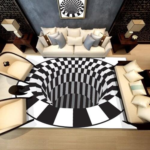 Nordic Carpets Soft 3D Printed Area Rugs Vortex Mat Rugs Anti-slip Large Rug Carpet for Living Room Decor