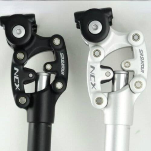 SP12 NCX Parallelogram Suspension Seatpost 27.2mm or 31.6mm Alloy 350mm Length Black/White