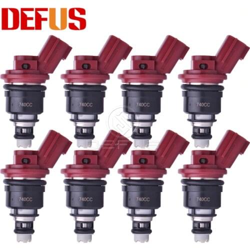 DEFUS 1/4/6/8/12/20PCS Fuel Injector 16600-RR544 High Quality 740cc/min For Nismo Silvia Skyline SR20 S13-S15 SR20DET KA24DE NEW
